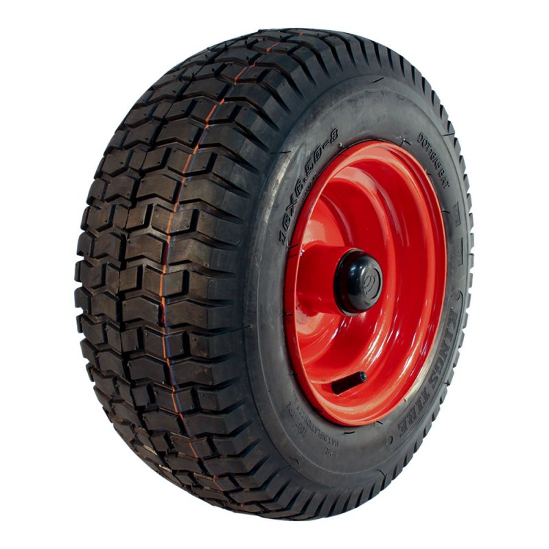 pneu + roue 16x6.50-8 5.50Bx8H2 ET0 NL110mm métal V-3502 Rouge