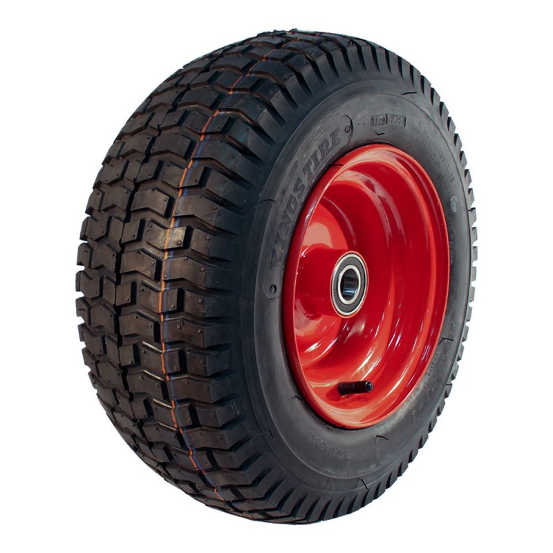 pneu + roue 16x6.50-8 5.50Bx8H2 ET0 NL100mm métal V-3502 Rouge
