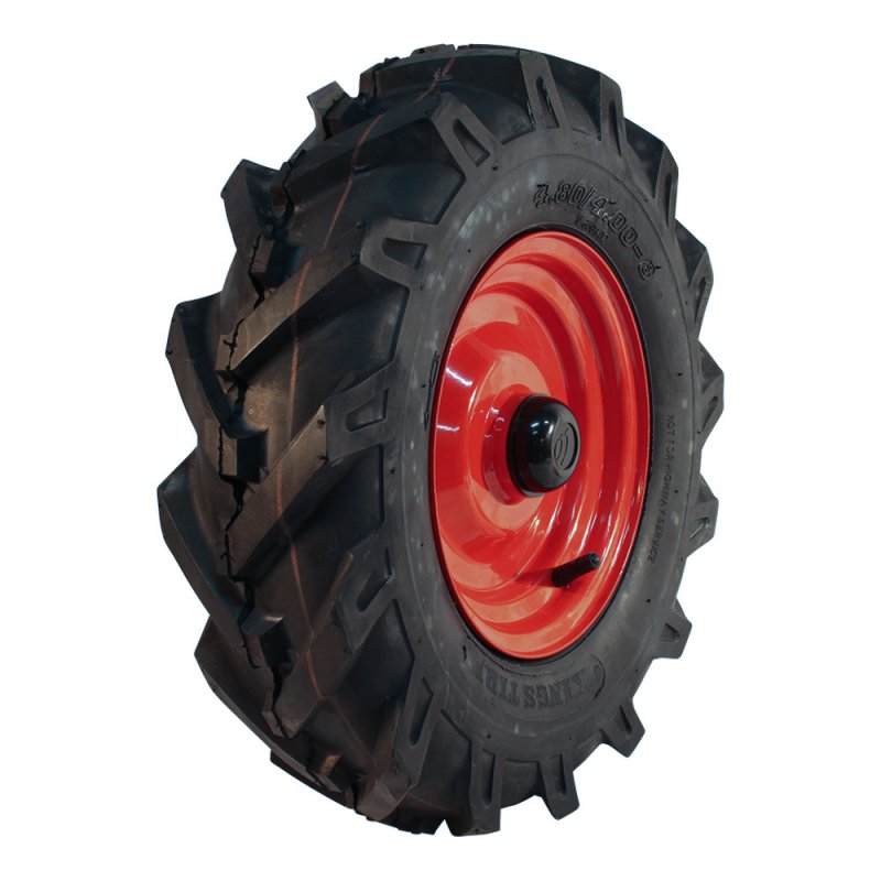 pneu + roue 4.80/4.00-8 (122/90-8) 2.50Ax8H2 ET-17 NL88mm métal V-8501 Rouge