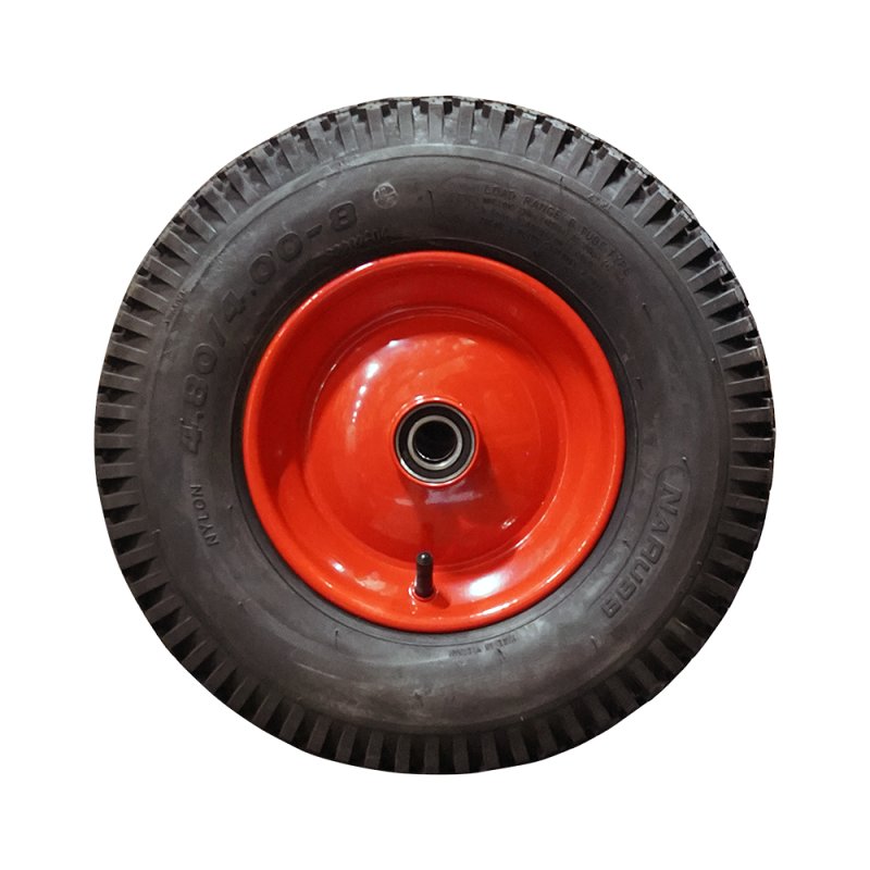 pneu + roue 4.80/4.00-8 2.50Ax8H2 ET7 roulement à billes Ø25 NL88mm métal S-2202 Rouge