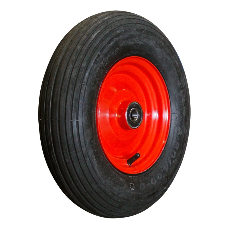 pneu + roue 4.80/4.00-8 2.50Ax8 ET0 NL75mm métal S-2301 Rouge