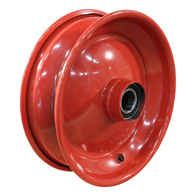 pneu + roue 4.80/4.00-8 2.50Ax8H2 ET7 roulement à billes Ø25 NL88mm métal S-2301 Rouge