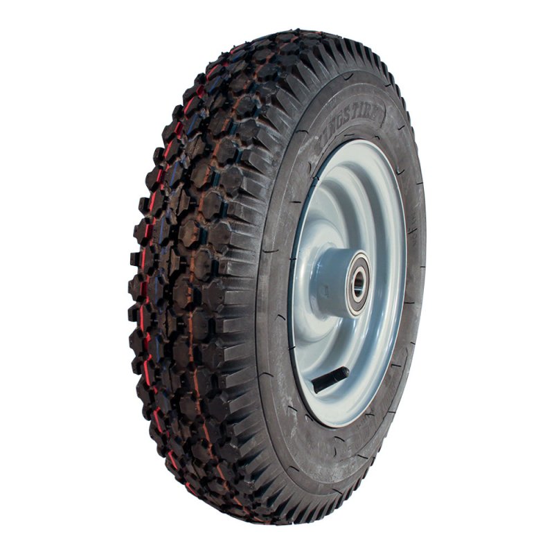 pneu + roue 4.80/4.00-8 3.00Dx8H2 ET0 NL100mm métal V-6602 gris