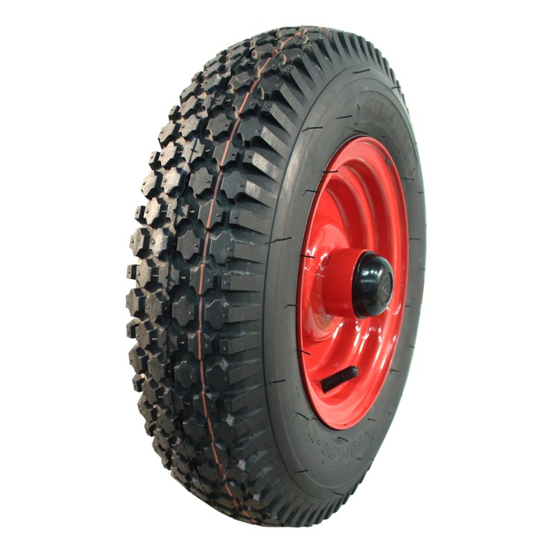 pneu + roue 4.80/4.00-8 3.00Dx8H2 ET0 NL88mm métal V-6602 Rouge