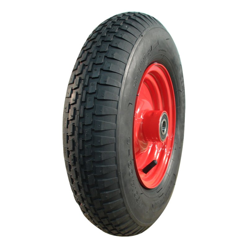 pneu + roue 4.80/4.00-8 2.50x8H2 ET-8 NL88mm métal V-6635 Rouge
