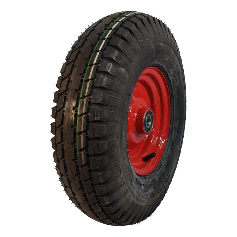 pneu + roue 5.00-8 2.50Ax8 ET0 NL75mm métal HF-223 Rouge