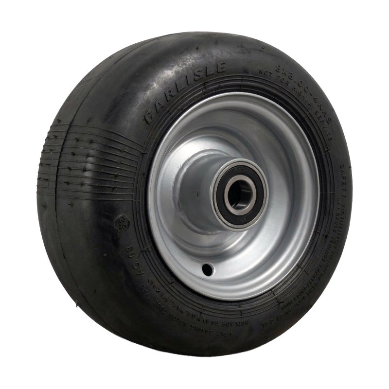 pneu + roue 11x4.00-5 (100/75-5) 3.00x5 ET0 roulement à billes Ø20 NL100mm métal Smooth gris argent