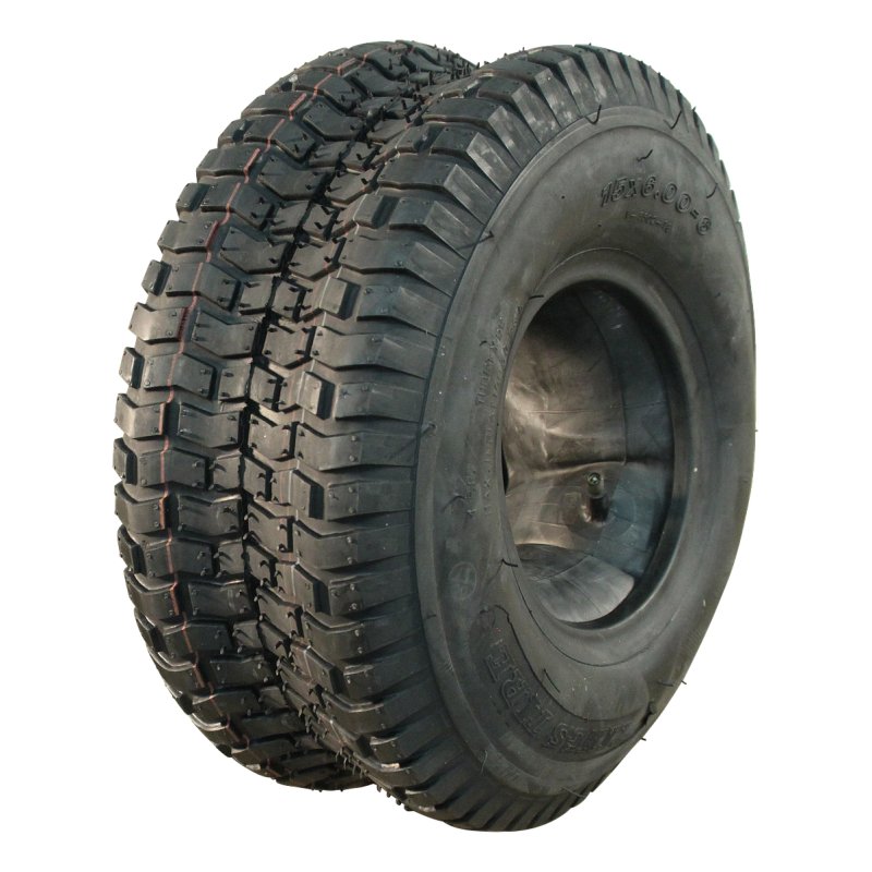 pneu + roue 15x6.00-6 4.50Ax6 ET0 NL88mm métal V-3502 gris argent