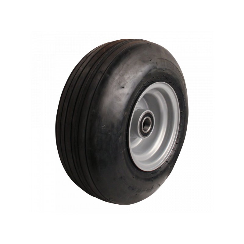 pneu + roue 15x6.00-6 4.50Ax6 ET0 NL75mm métal V-3503 gris argent