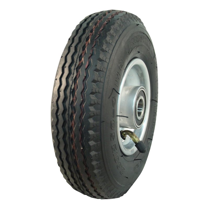 pneu + roue 2.80/2.50-4 2.10x4H2 ET0 NL75mm métal V-6601 gris