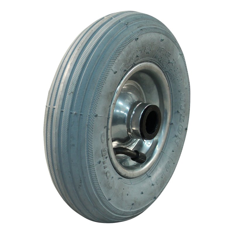 pneu + roue 200x50 1.25x3.8 (200x50) ET0 NL60mm métal HF-207A gris argent