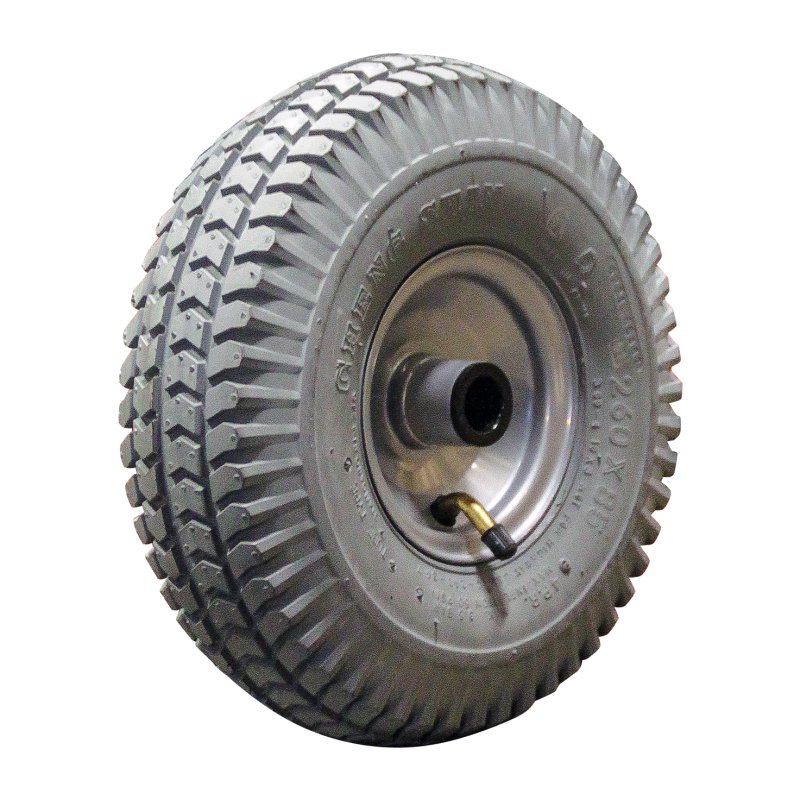 pneu + roue 3.00-4 2.10x4 ET0 NL69mm métal C-248 gris