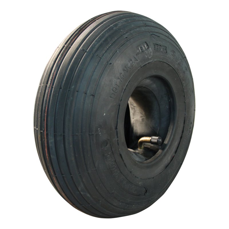 pneu + roue 3.00-4 2.10x4 ET0 NL69mm métal V-5501 gris