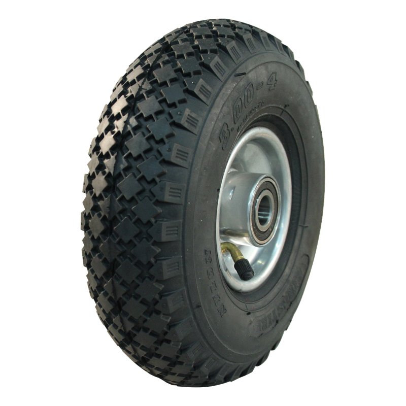 pneu + roue 3.00-4 2.10x4H2 ET0 NL75mm métal V-6605 gris