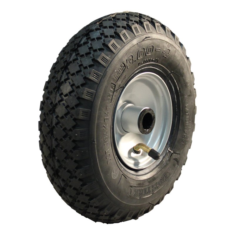 pneu + roue 3.00-4 2.10x4 ET0 NL69mm métal V-6605 gris