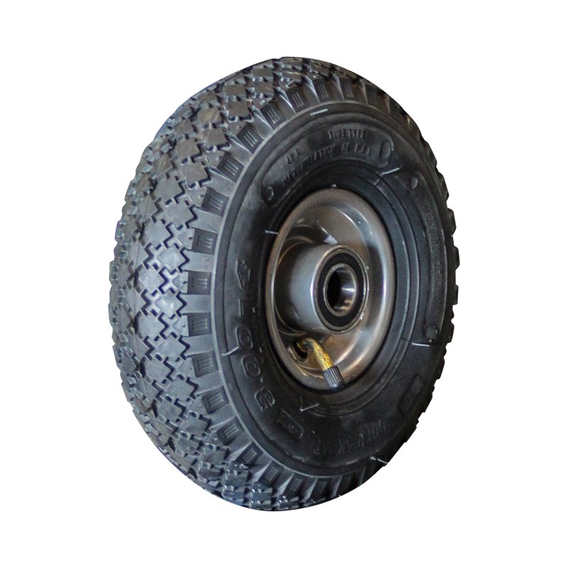 pneu + roue 3.00-4 2.10x4H2 ET0 NL75mm métal V-6605 gris