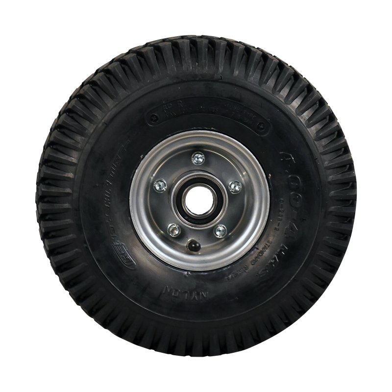 pneu + roue 4.00-4 2.10-4H2 ET0 roulement à billes Ø25 NL75mm métal C-248 gris argent