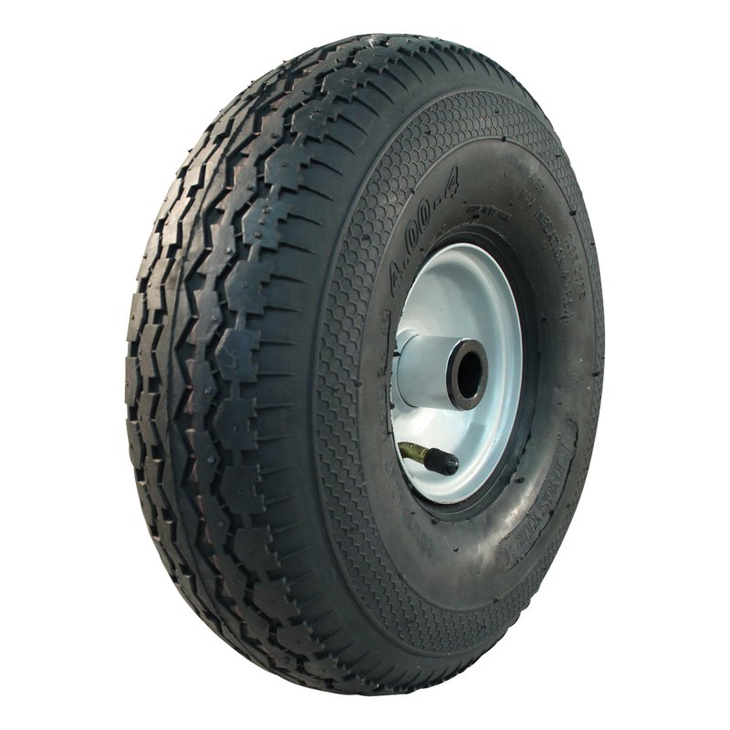pneu + roue 4.00-4 2.10x4 ET0 NL69mm métal V-6504 gris