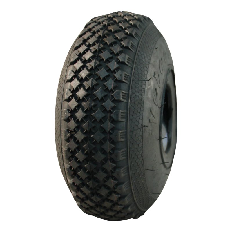 pneu + roue 4.00-4 2.10-4H2 ET0 roulement à billes Ø25 NL75mm métal V-6605 gris argent