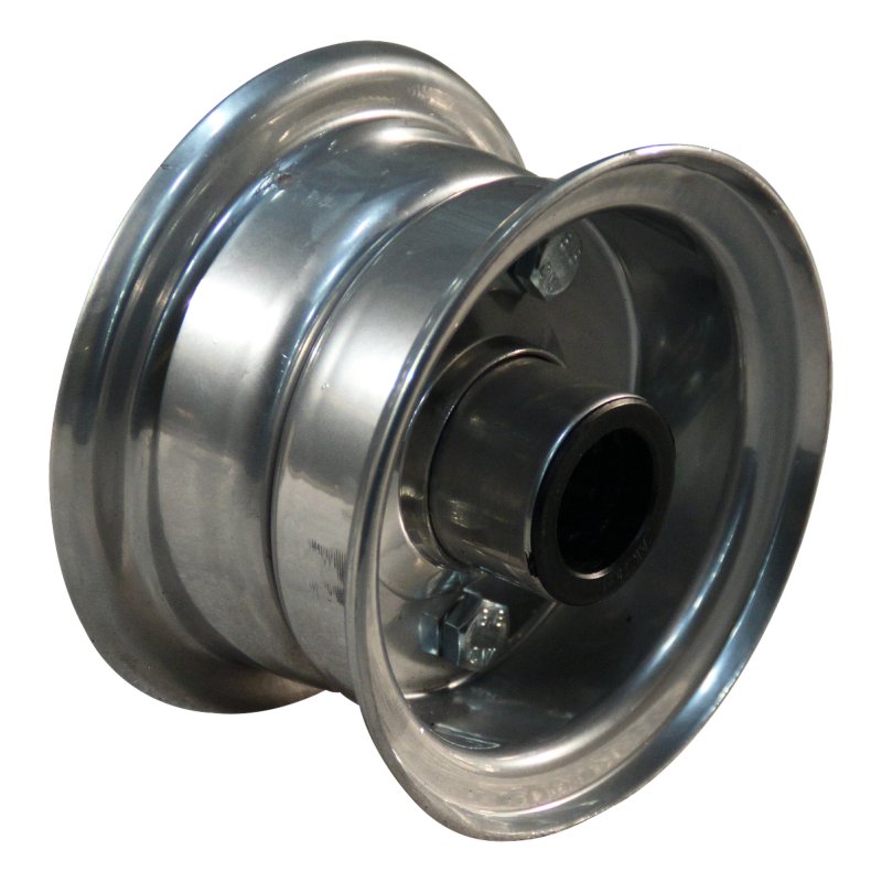 pneu + roue 4.00-4 2.10-4H2 ET0 roulement à rouleaux Ø25 NL75mm métal V-6605 gris argent