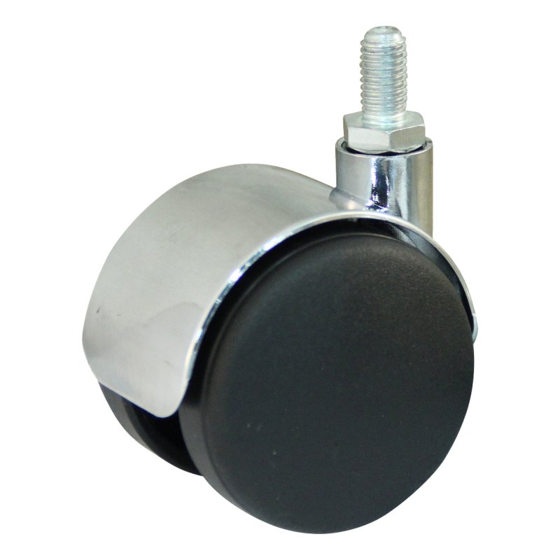 roulette pivotante 50mm serie 65-67 draadstift M8 palier lisse