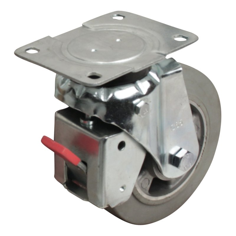 roulette pivotante avec frein 160mm serie 12 ᠆ montage de la plaque roulement à billes
