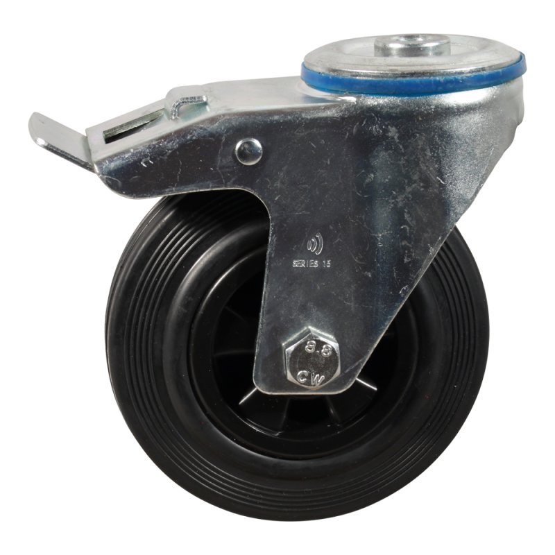 roulette pivotante avec frein 100mm série 01 ᠆ 15 trou pour boulon roulement à rouleaux
