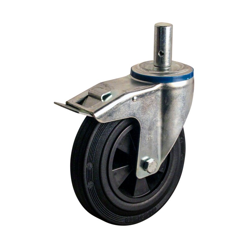 roulette pivotante avec frein 200mm série 01 ᠆ 15 goupille palier lisse