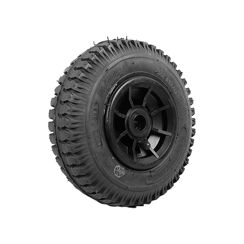 pneu + roue 2.50-4 2.10x4 (260x85) roulement à rouleaux Ø20 NL50mm plastique PP V-6606 noir