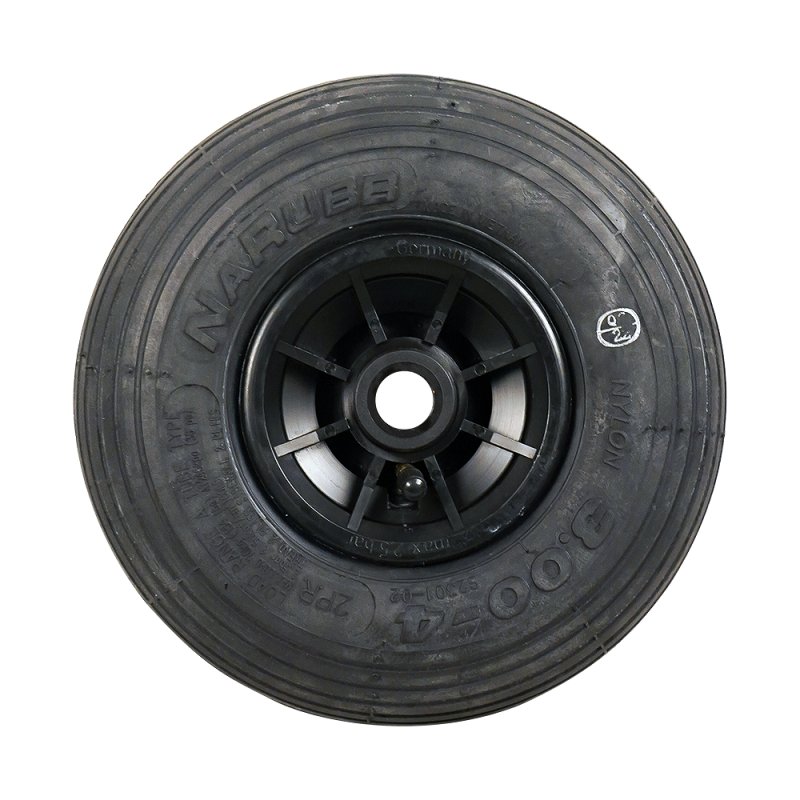 pneu + roue 3.00-4 2.10x4 (260x85) roulement à rouleaux Ø20 NL50mm plastique PP S-2301 noir