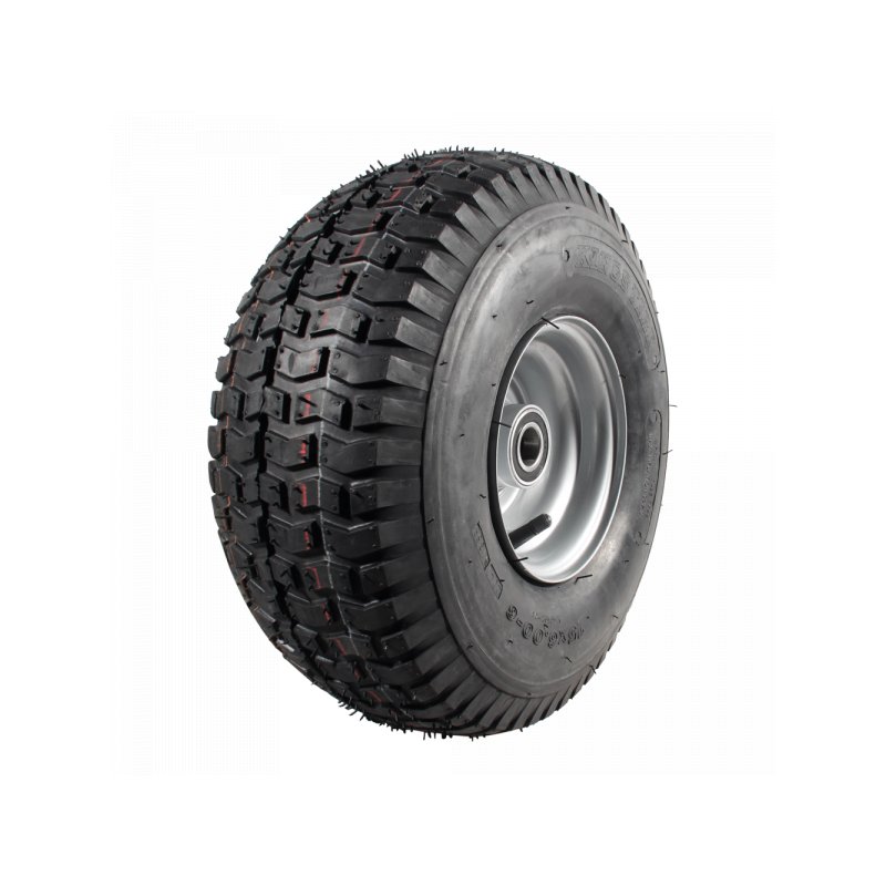 pneu + roue 13x5.00-6 4.50Ax6 ET0 NL75mm métal V-3502 gris argent