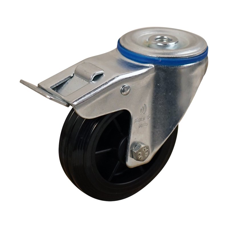 roulette pivotante avec frein 100mm série 06 ᠆ 15 trou pour boulon roulement à rouleaux