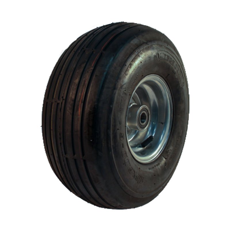 pneu + roue 13x5.00-6 4.50Ax6 ET0 NL90mm métal V-3503 gris