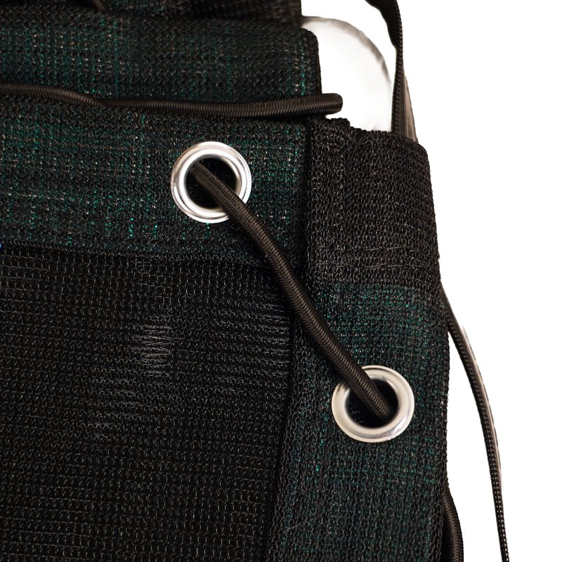 filet de sécurité micro mailles 6300x2400mm PE, 180 gr/m2 noir foncé RAL 9005
