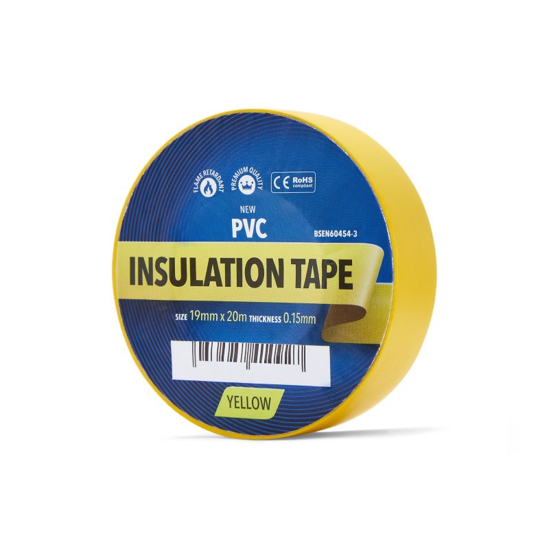 ruban isolant jaune 20m par rouleau