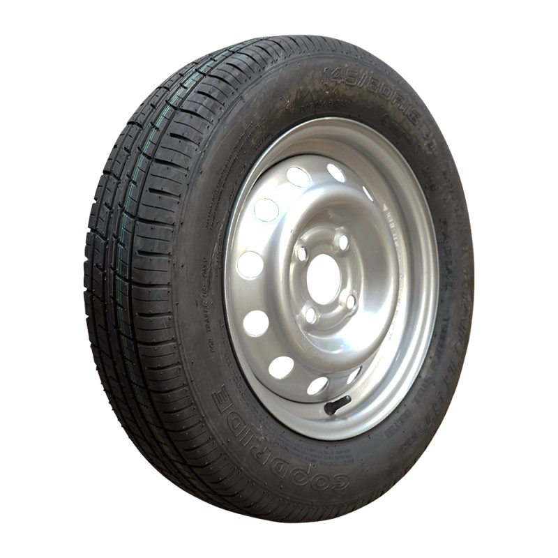 pneu pneu + roue 145/80 R13 ST290 M+S 4Jx13H2 79 N ET30 57/100/4 métal gris argent