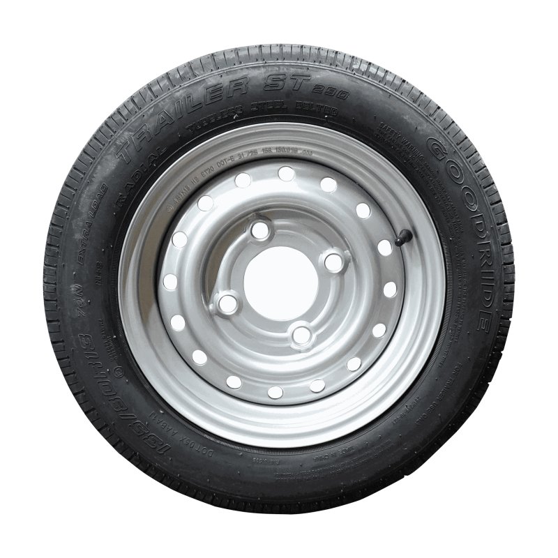 pneu + roue 135/80 R13 4½Jx13H2 ET20 85/130/4 métal ST290 M+S gris argent