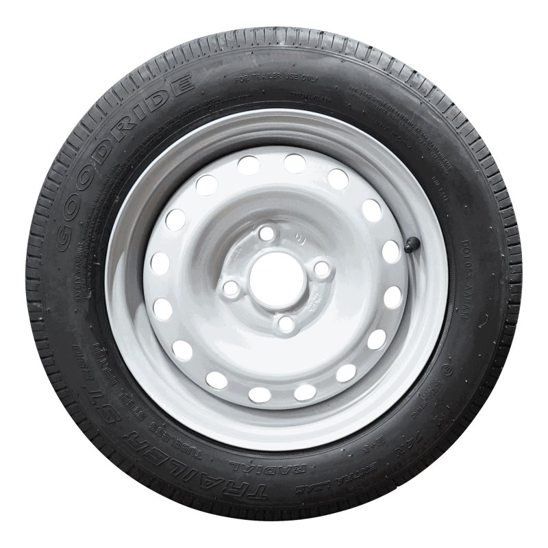 pneu + roue 145/80 R13 4Jx13H2 ET30 57/100/4 métal ST290 M+S gris argent