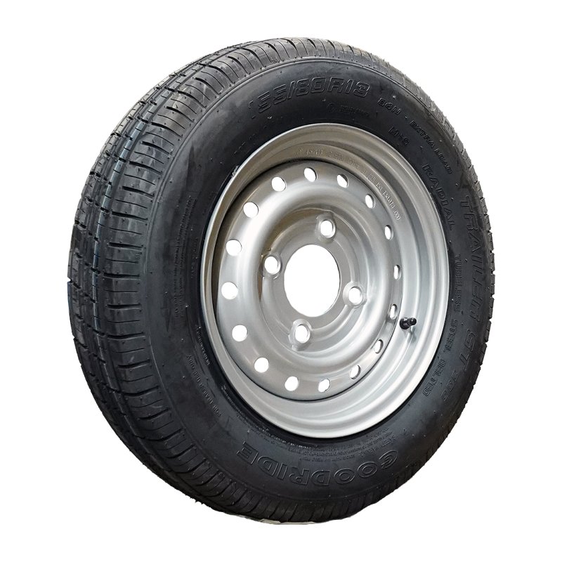 pneu + roue 155/80 R13 4½Jx13H2 ET20 85/130/4 métal ST290 M+S gris argent