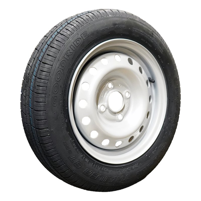 pneu + roue 155 R13C 4Jx13H2 ET30 57/100/4 métal ST290 gris argent