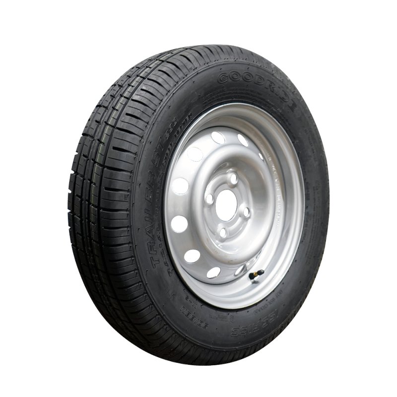 pneu pneu + roue 155 R13C ST290 M+S 4½Jx13H2 90/88 N ET30 57/100/4 métal gris argent