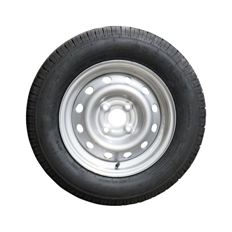 pneu pneu + roue 155 R13C ST290 M+S 4½Jx13H2 90/88 N ET30 57/100/4 métal gris argent