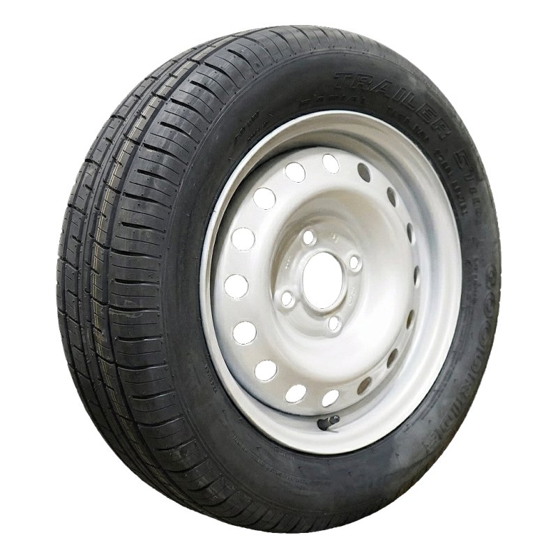 pneu + roue 185/70 R13 4½Jx13H2 ET30 57/100/4 métal ST290 M+S gris argent