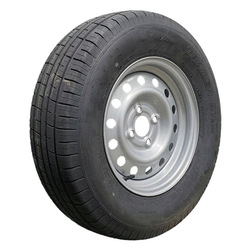 pneu + roue 195 R14C 5½Jx14H2 ET30 57/100/4 métal ST290 M+S gris argent