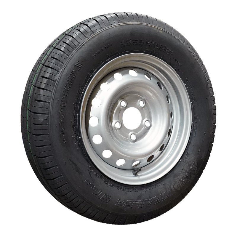 pneu + roue 195 R14C 5½Jx14H2 ET30 66,5/112/5 métal ST290 M+S gris argent