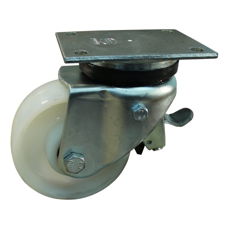 roulette pivotante avec frein 125mm serie 33 ᠆ 14 montage de la plaque roulement à billes