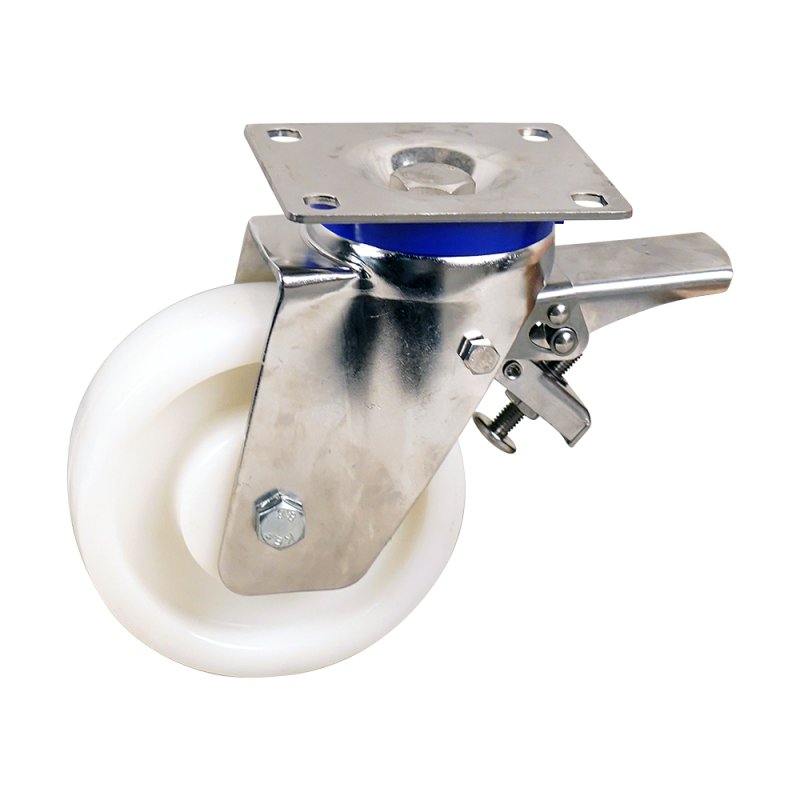 roulette pivotante avec frein 160mm serie 33 ᠆ 39 montage de la plaque palier lisse
