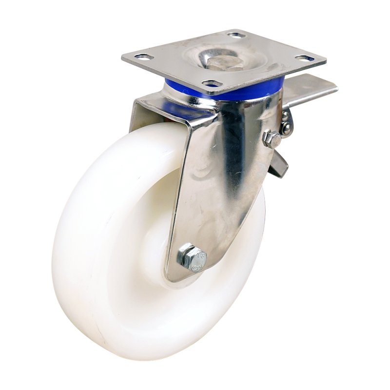 roulette pivotante avec frein 200mm serie 33 ᠆ 39 montage de la plaque palier lisse