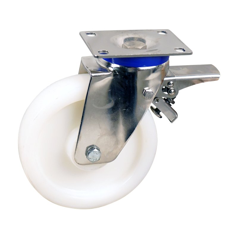 roulette pivotante avec frein 200mm serie 33 ᠆ 39 montage de la plaque palier lisse