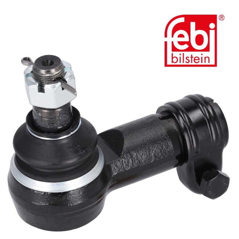 Articulation pour cylindre hydraulique de direction avec écrou crénelé et goupille fendue